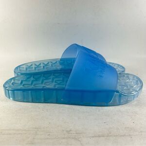 Karl Lagerfeld Paris Twila Women’s Logo Sandals Slides Blue Size 9 M